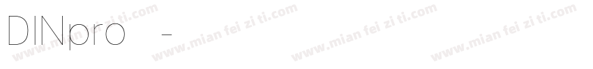 DINpro 常规字体转换